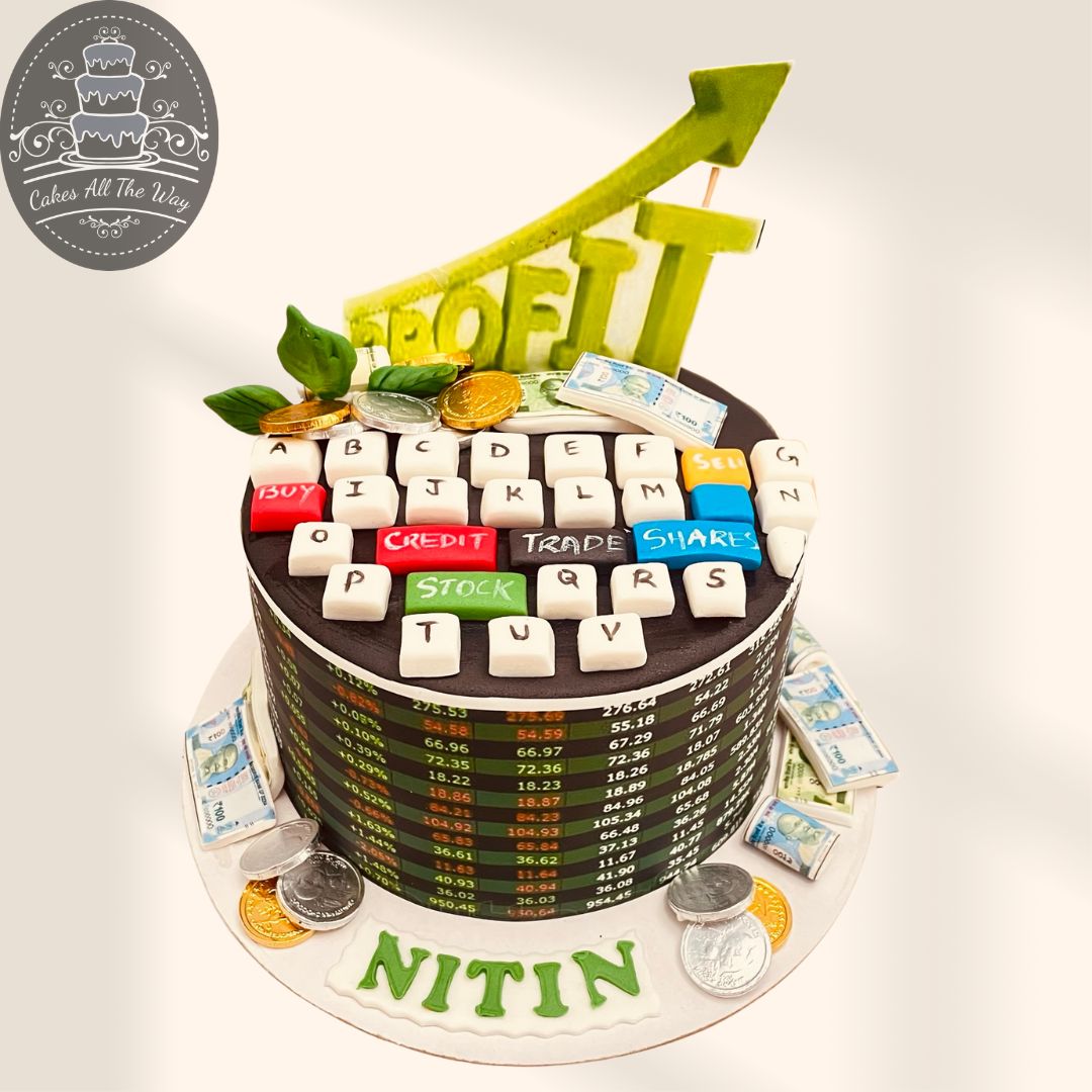 Stock Exchange Decorated Cake