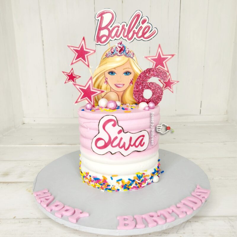 Barbie decorated cake