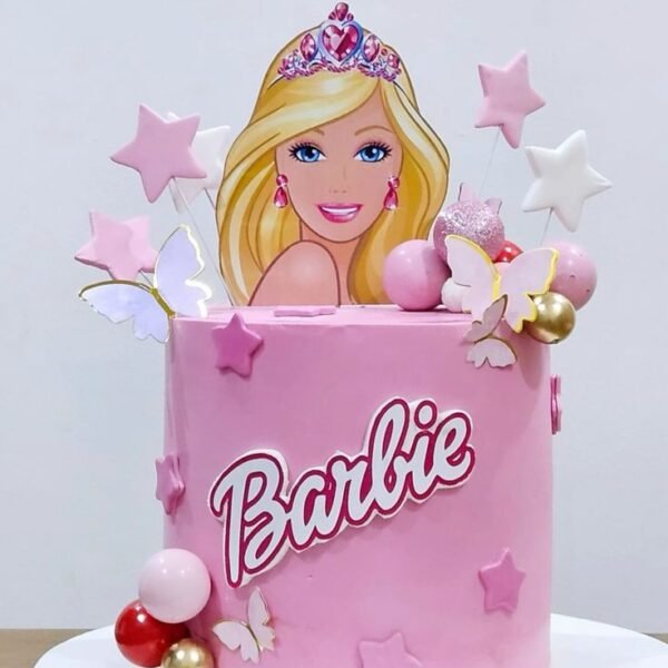 Barbie decorated cake