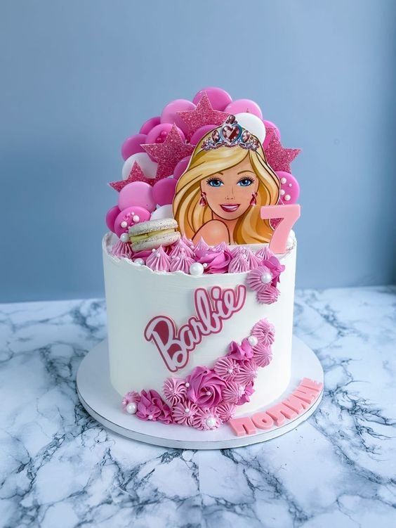 Barbie decorated cake