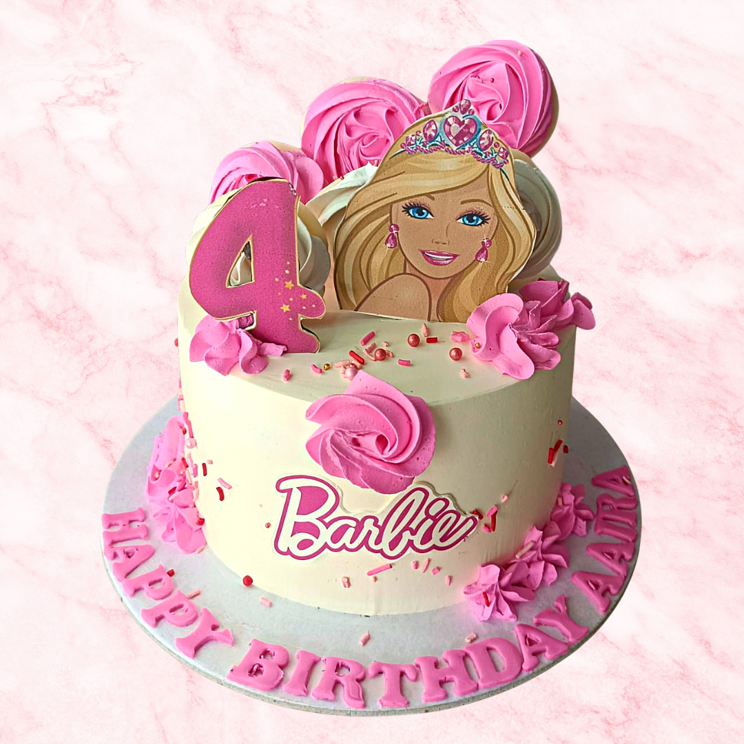 Barbie decorated cake