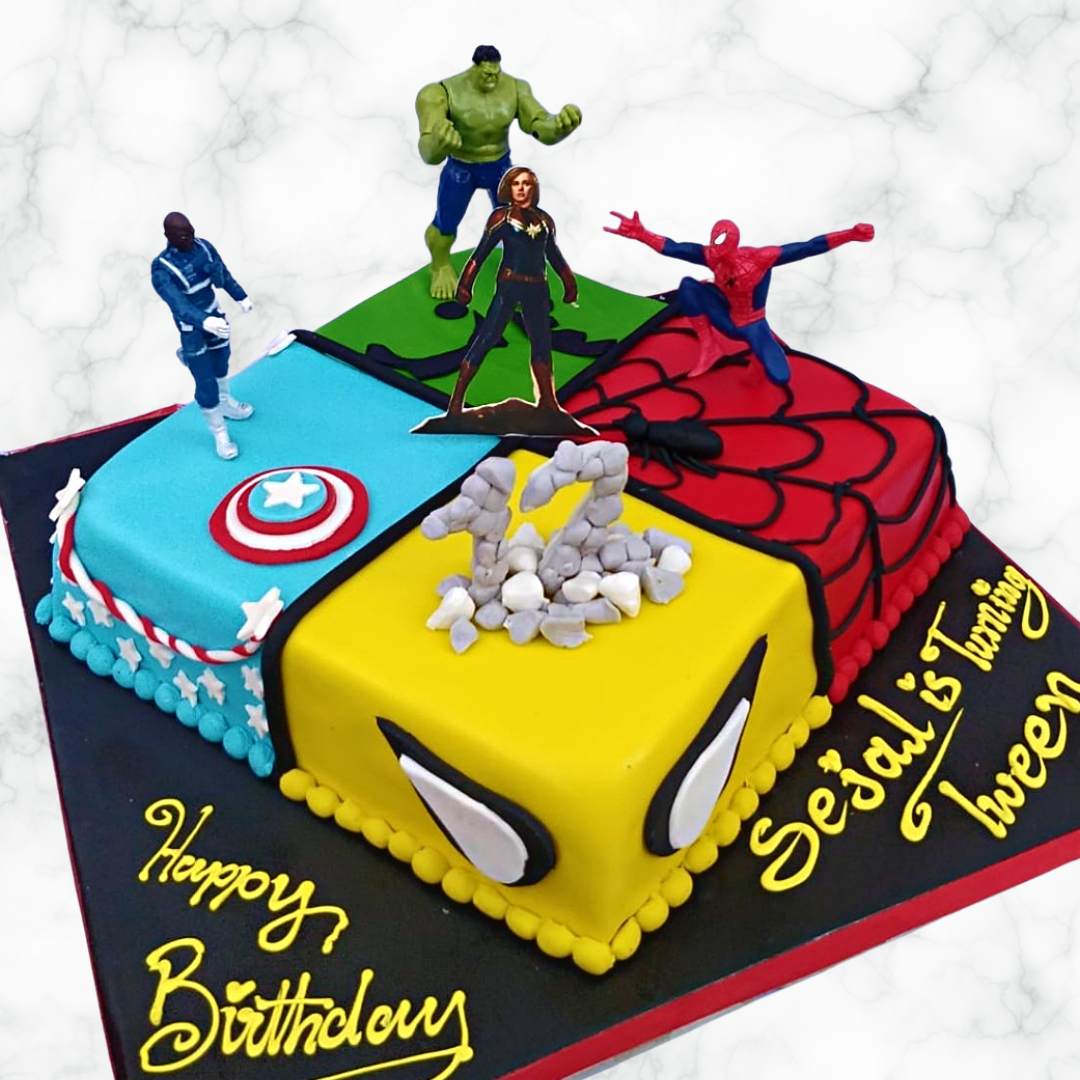 Marvel decorated cake