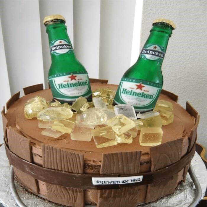 Heineken Decorated Cake