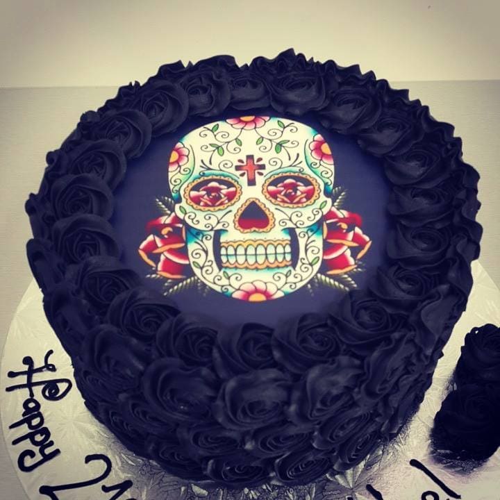 Skull Decorated Cake