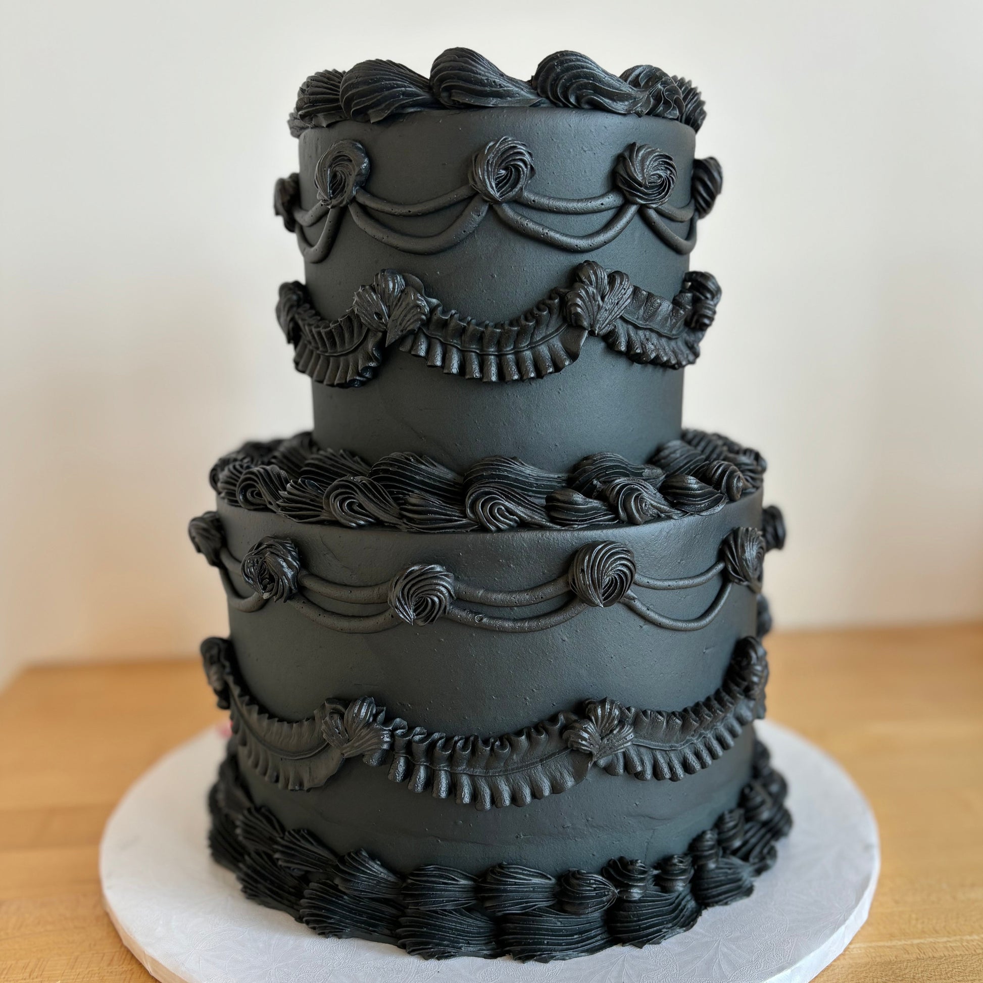 Black Decorated Cake