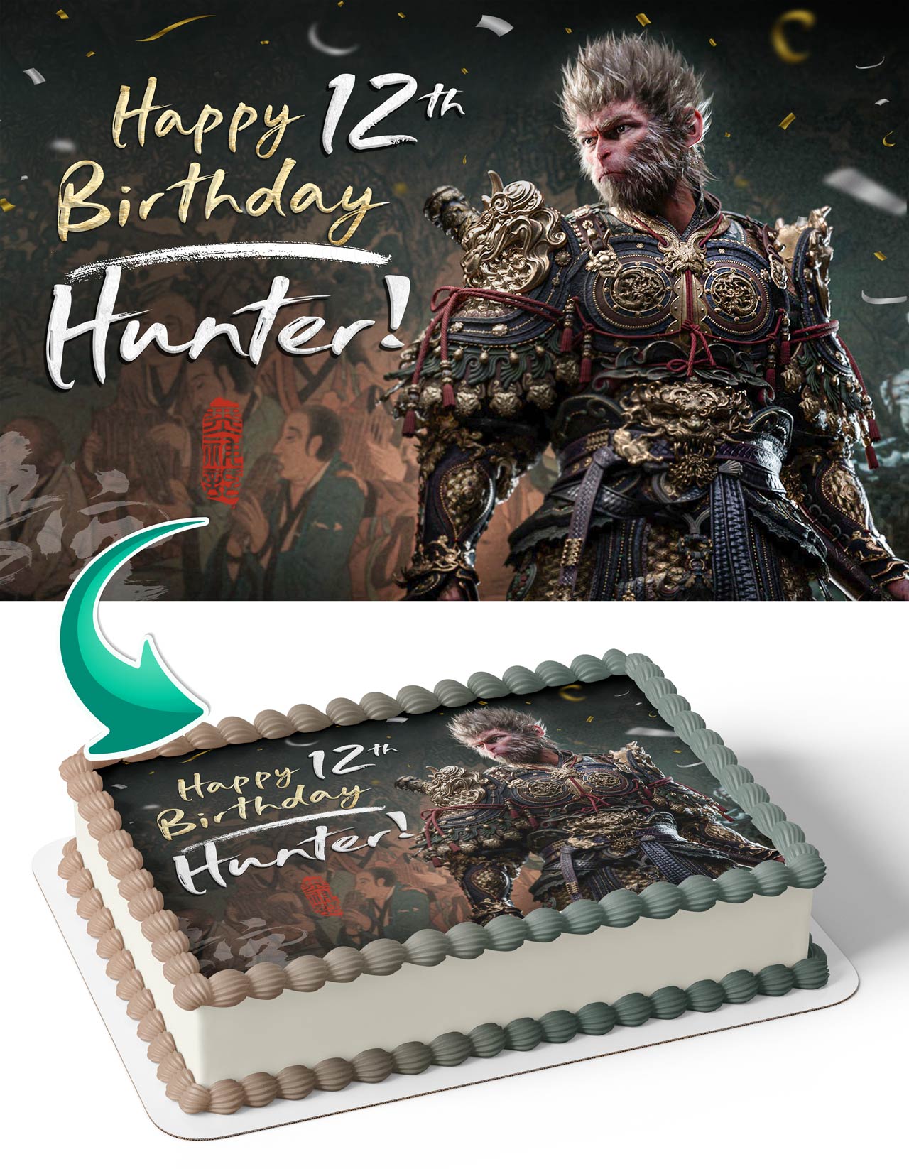 The Witcher Decorated Cake