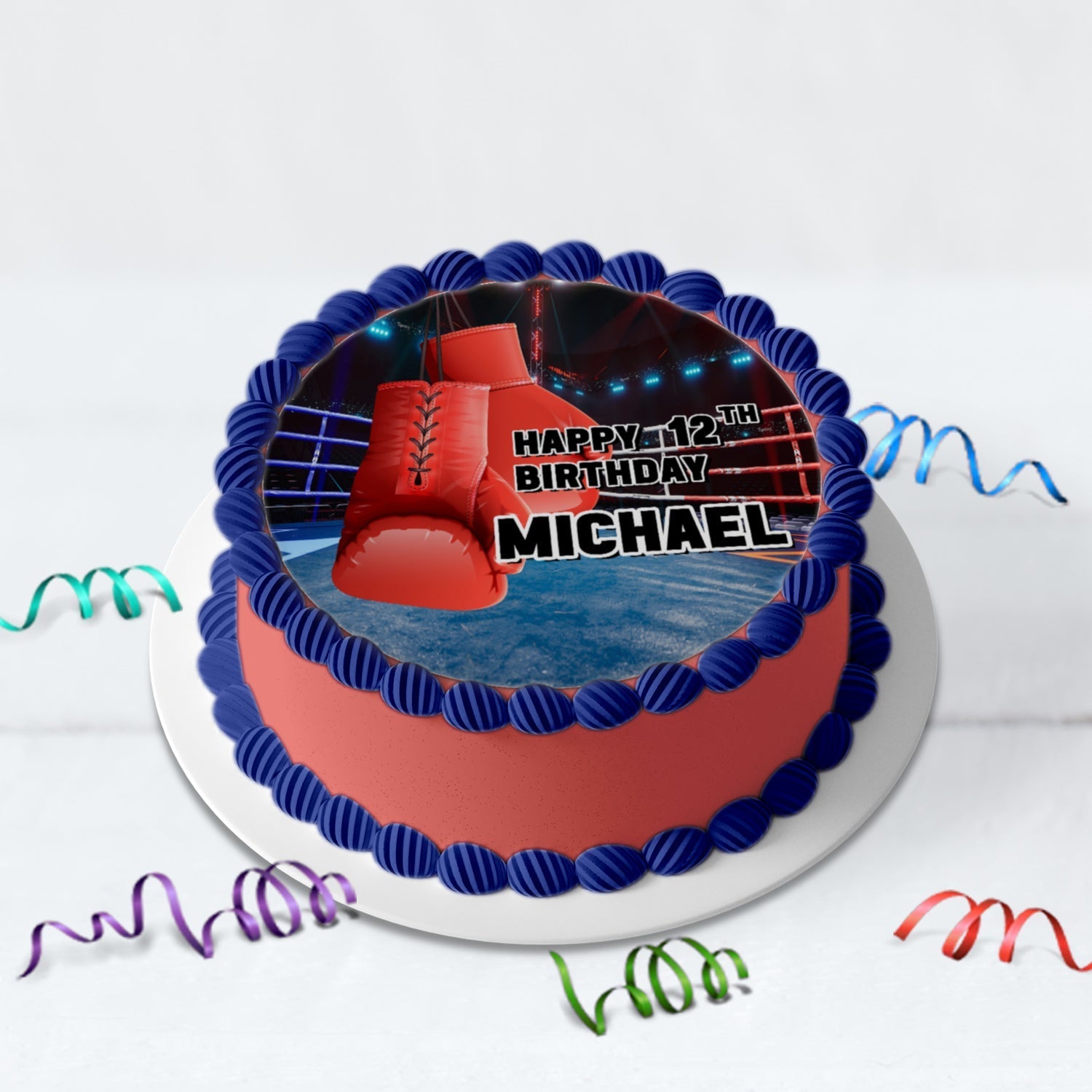 Boxing Decorated Cake