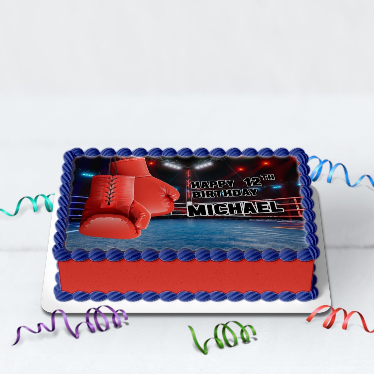 Boxing Decorated Cake