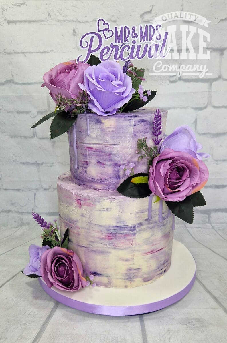 Lilac Decorated Cake