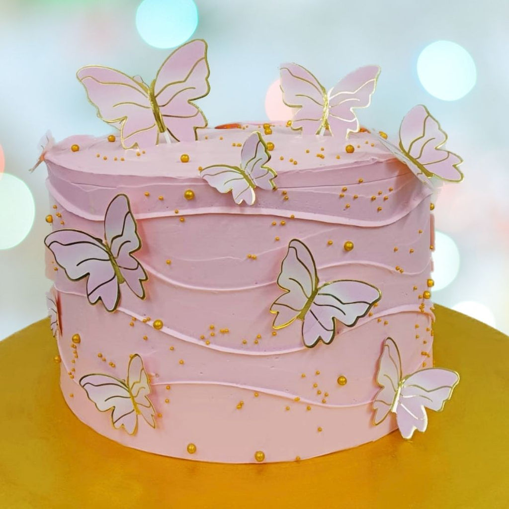 butterfly decorated cake