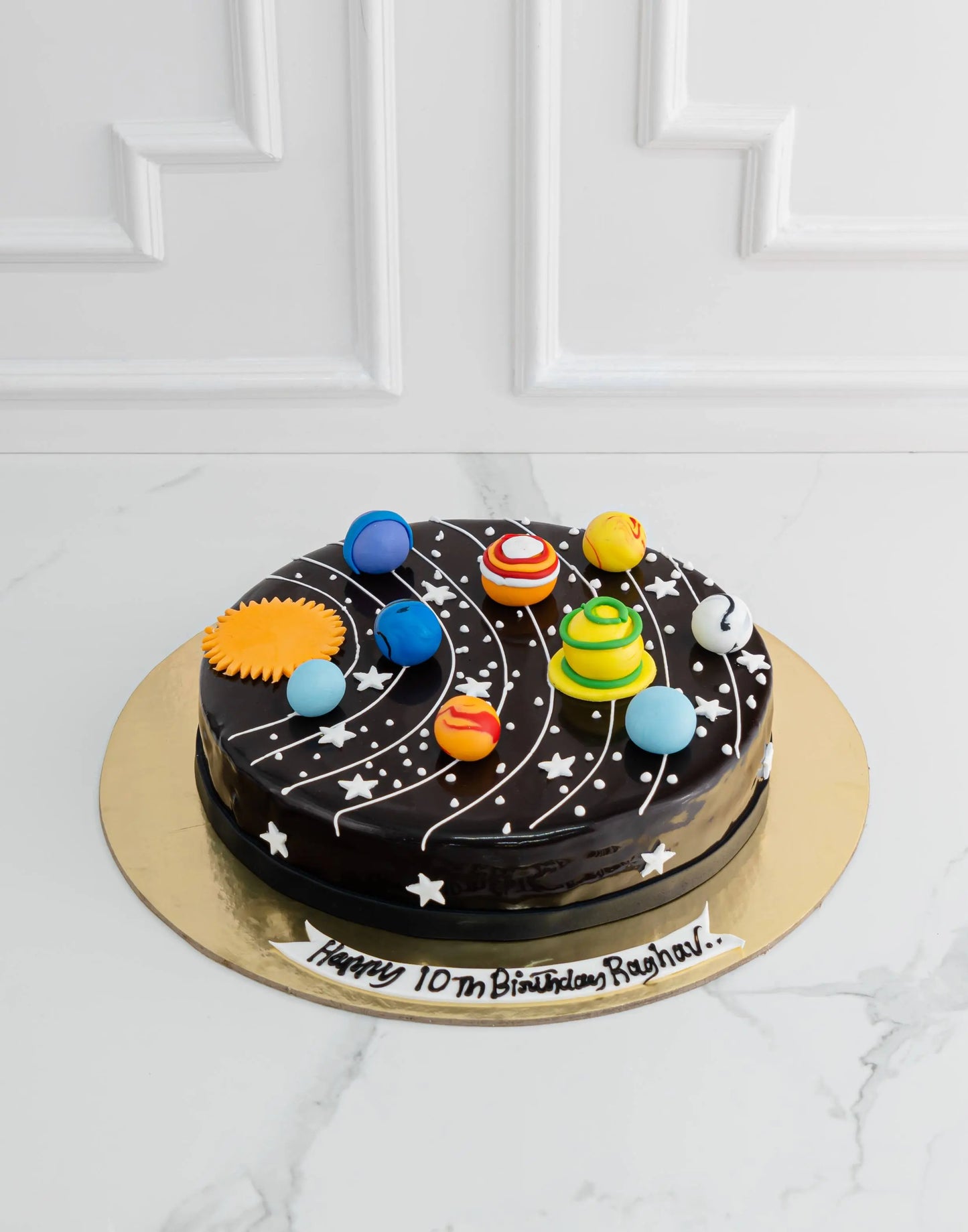 Solar System Decorated Cake