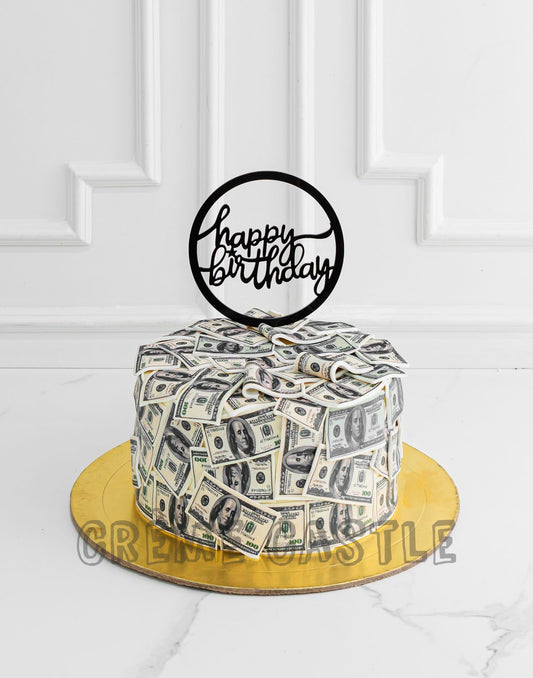 Dollar Decorated Cake