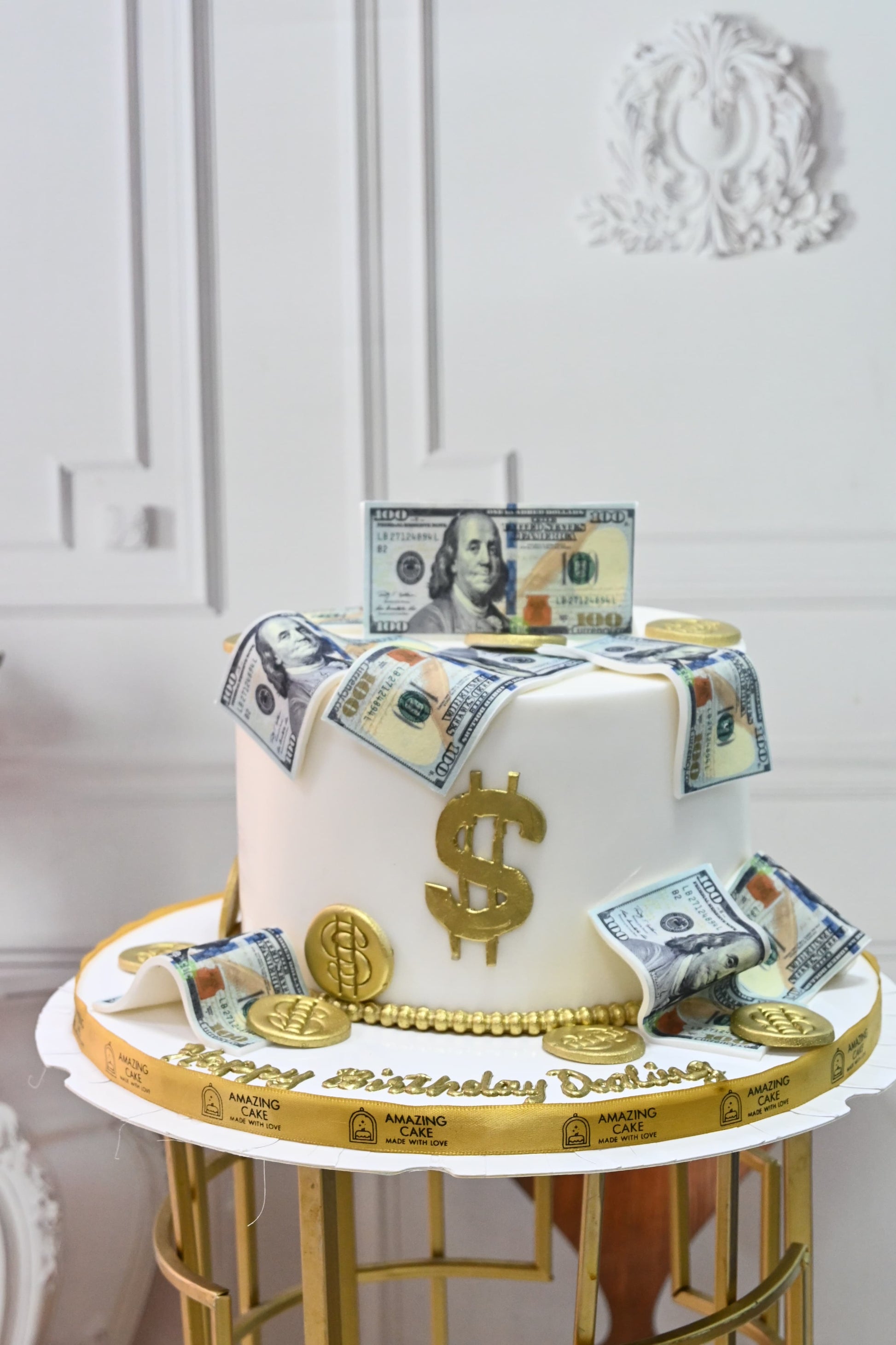 Dollar Decorated Cake