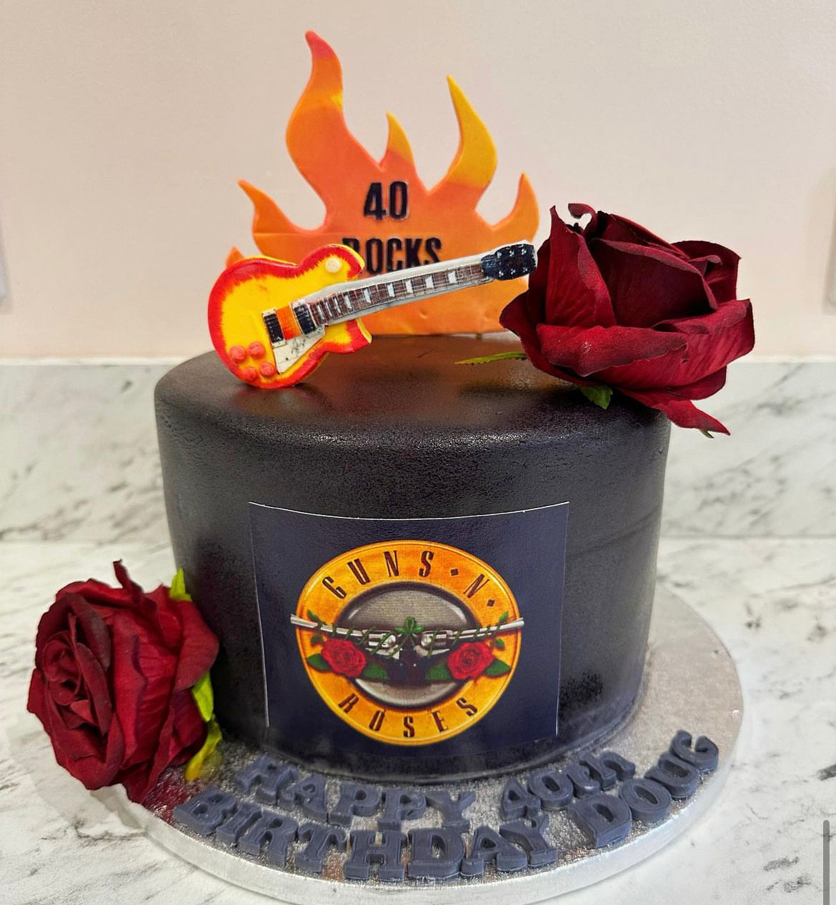 Guns N Roses Decorated Cake