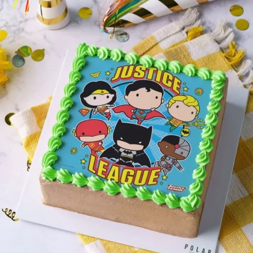 Justice League Decorated Cake