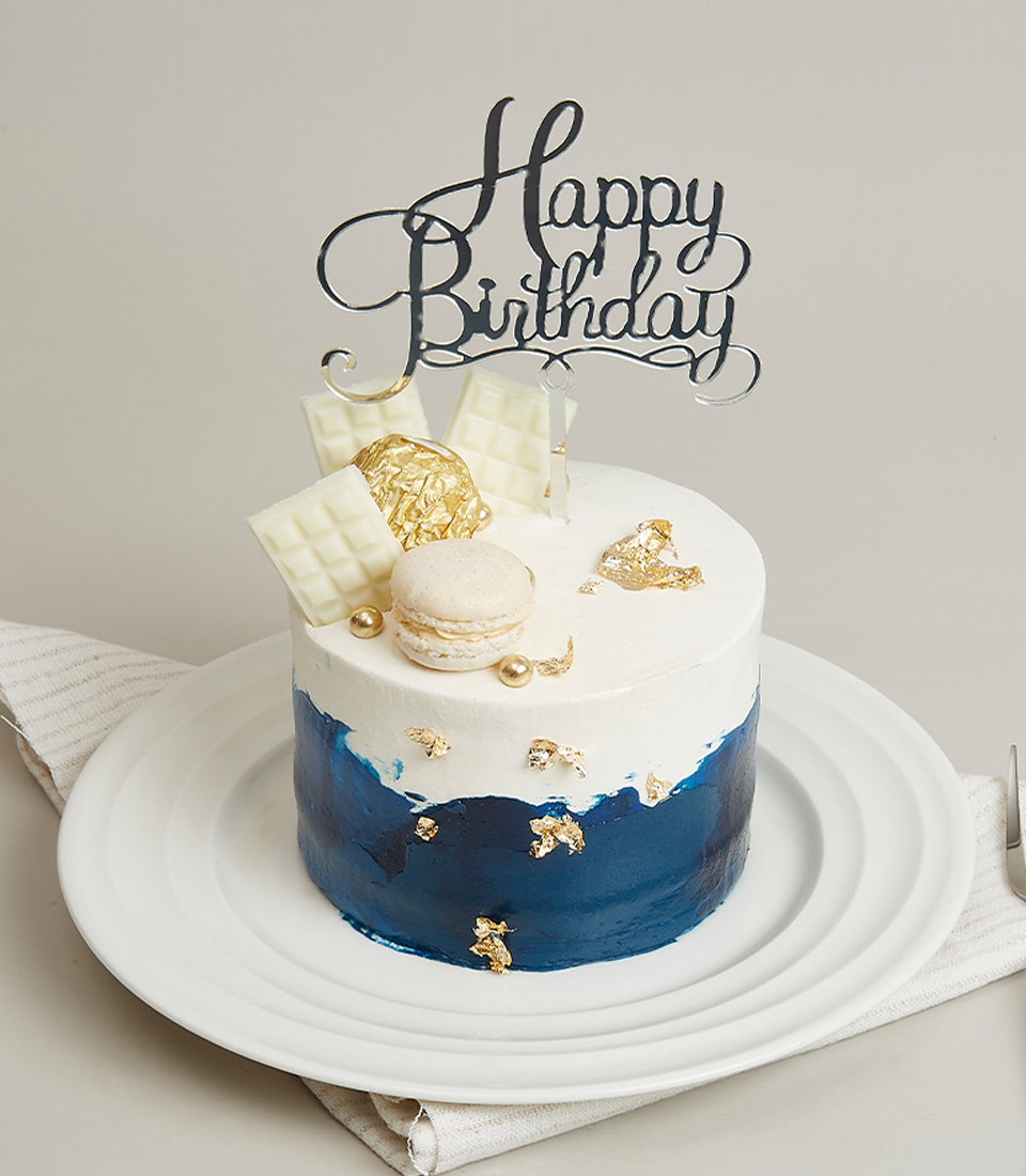 Blue Decorated Cake