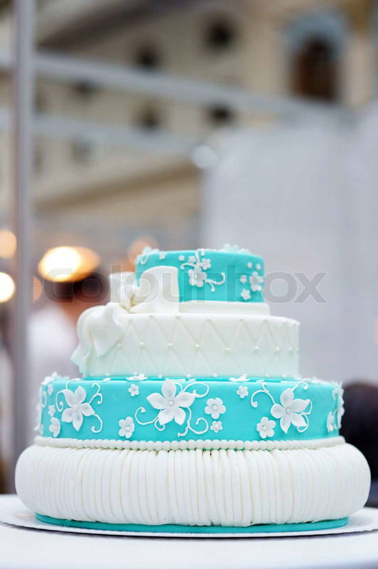 Turquoise Decorated Cake