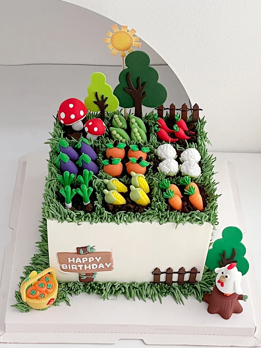 Decorated Garden Cake