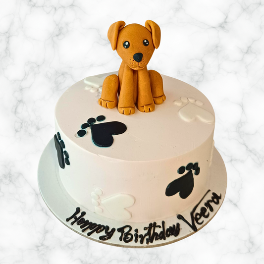 Decorated Dog Cake