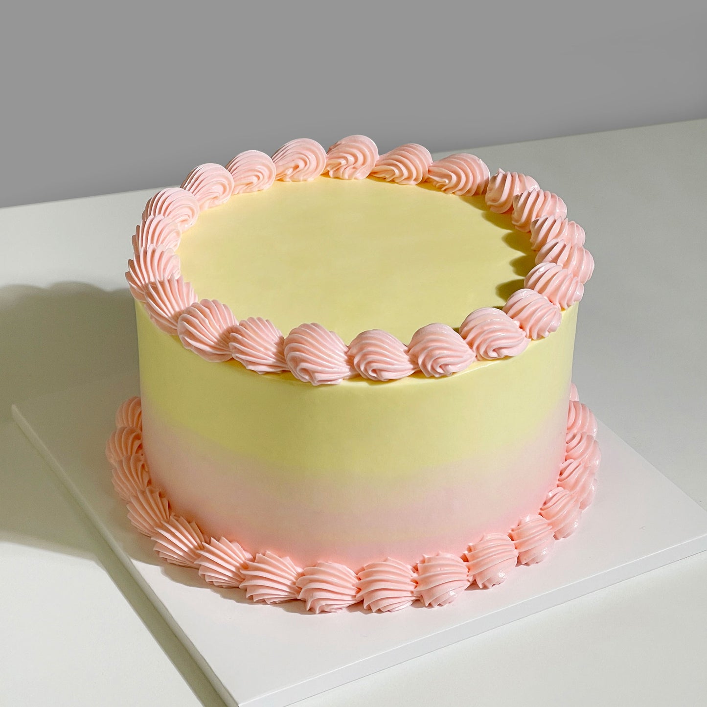 Yellow Decorated Cake