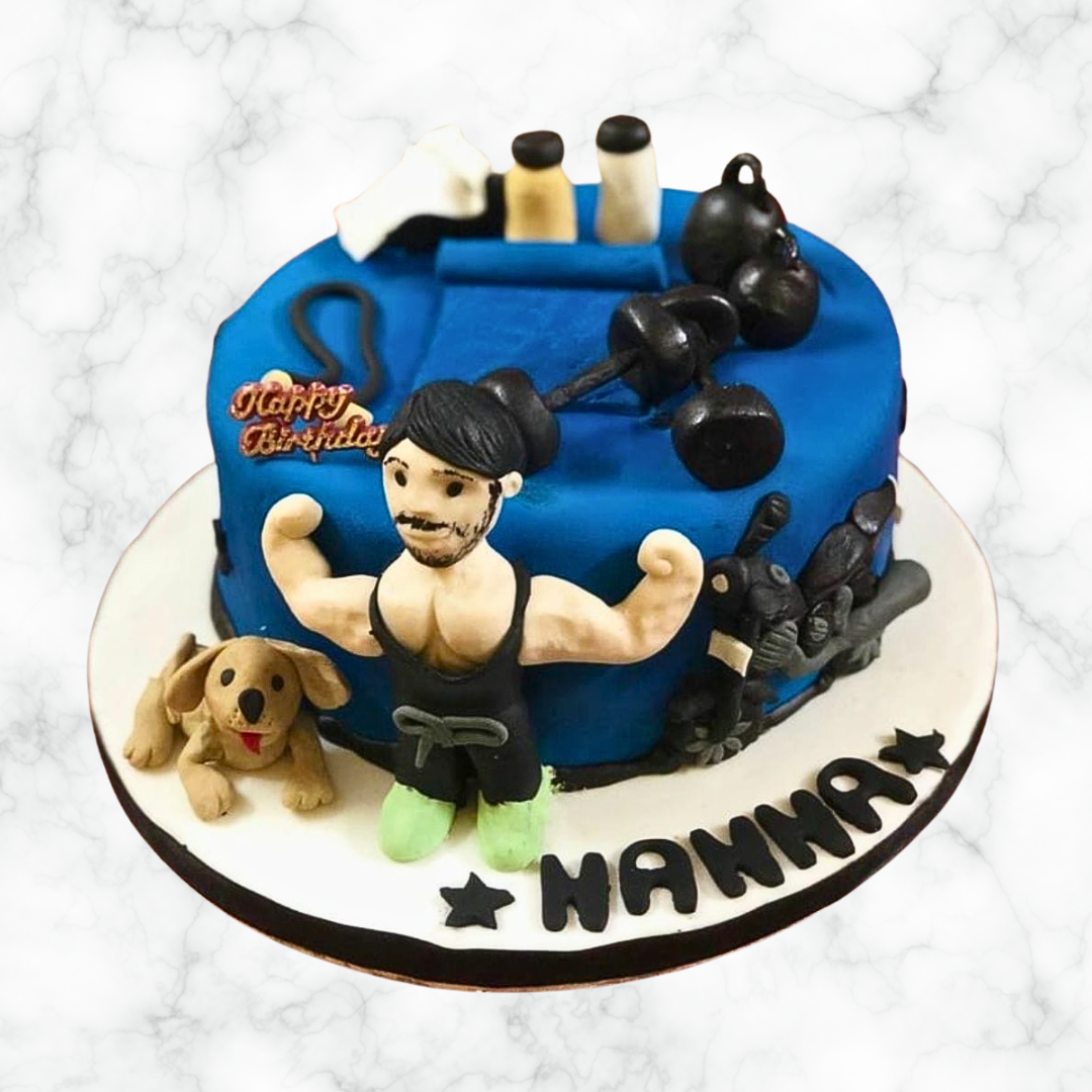 Bodybuilding Decorated Cake