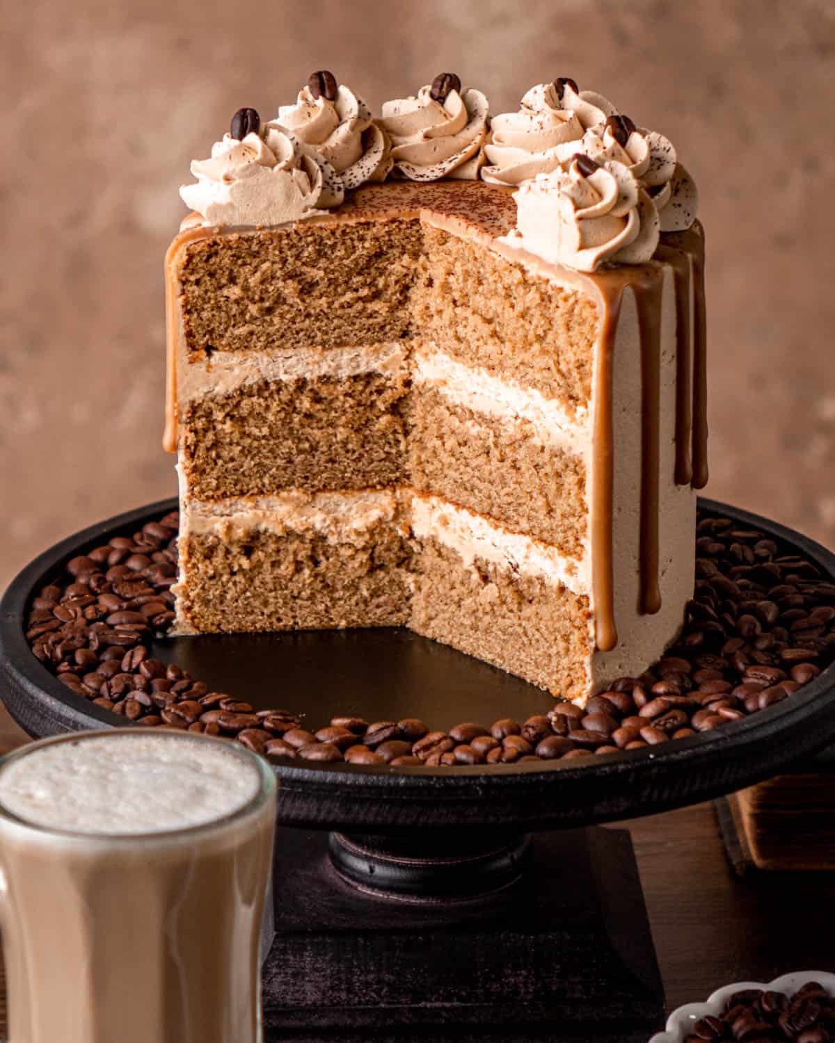 Coffee Decorated Cake