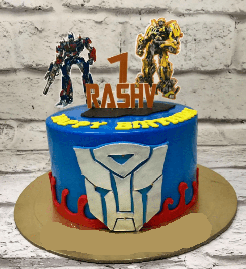 Transformers decorated cake