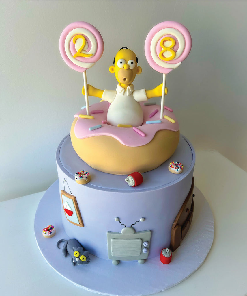 Simpson decorated cake