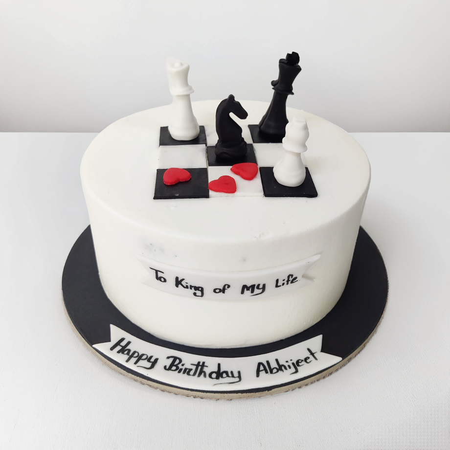 Chess Game Decorated Cake