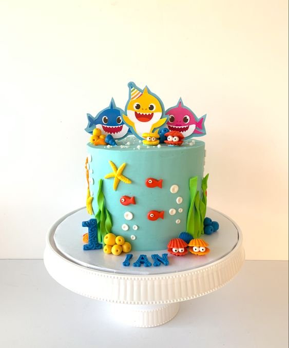 Water Decorated Cake