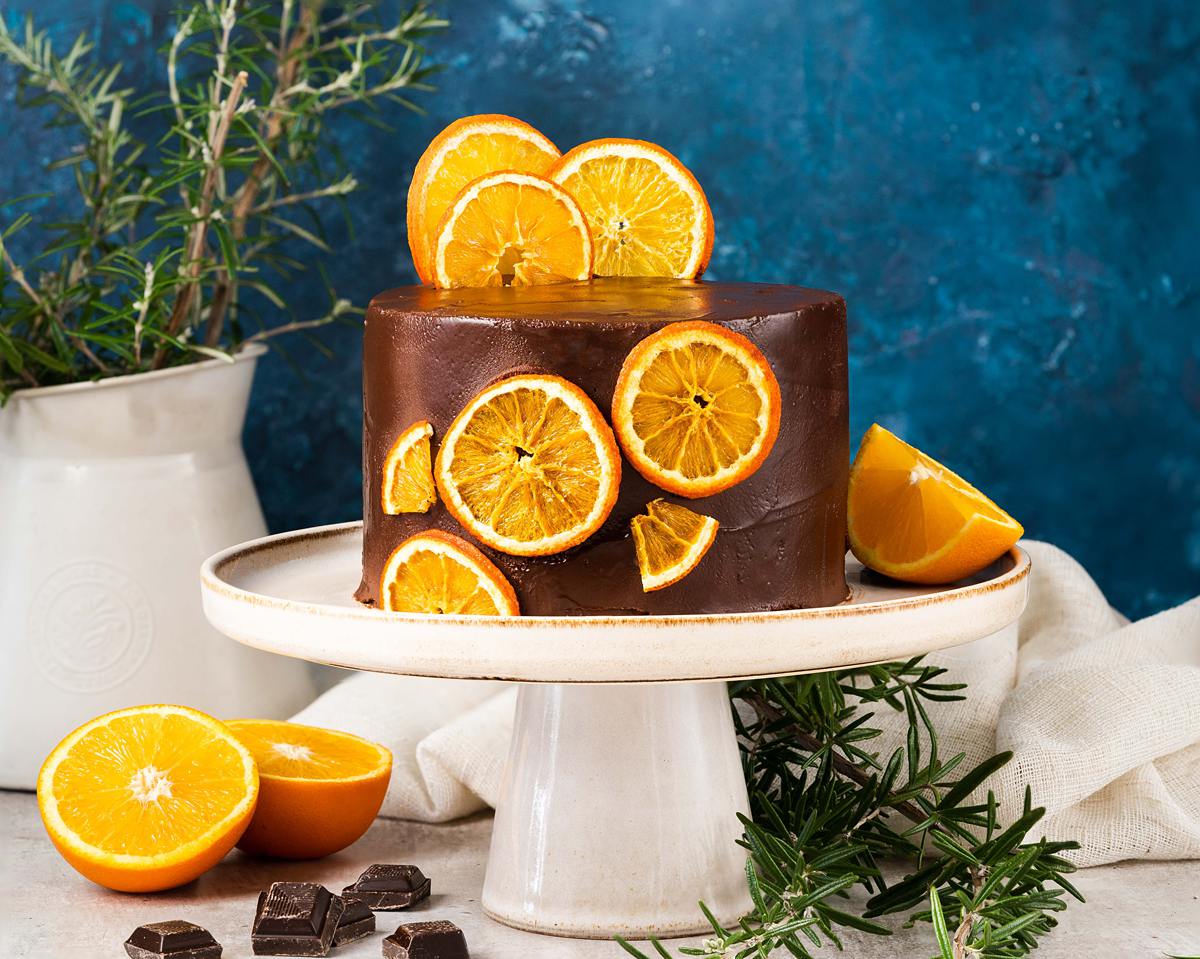 Orange Decorated Cake