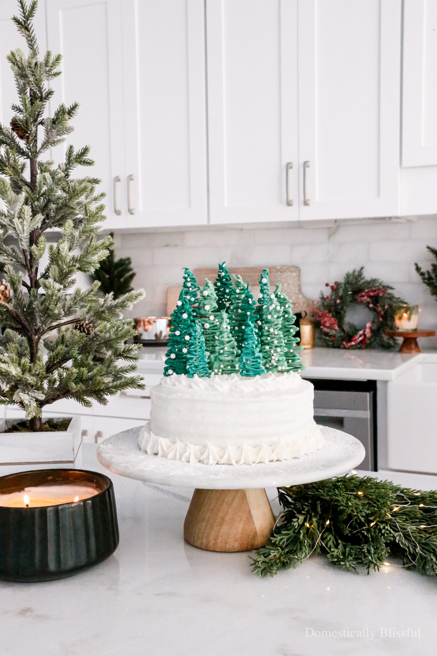 Christmas Tree Decorated Cake