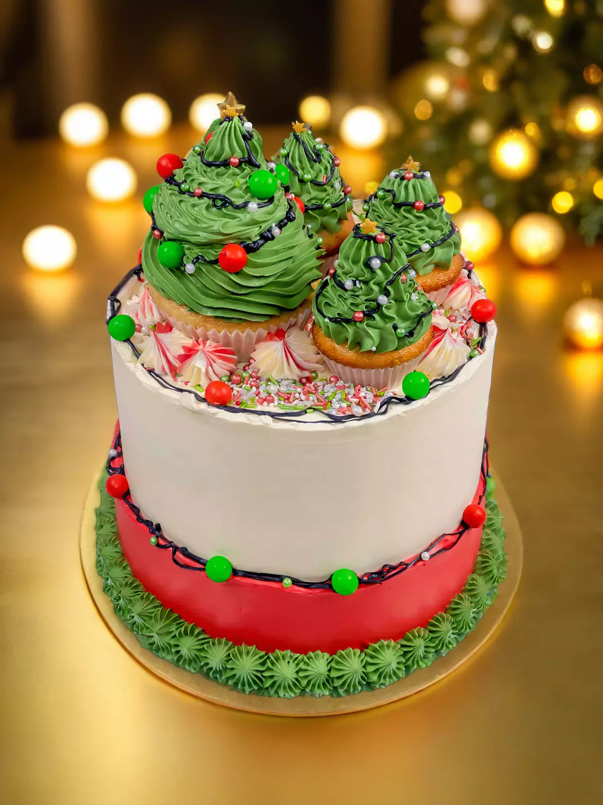 Tree Decorated Cake