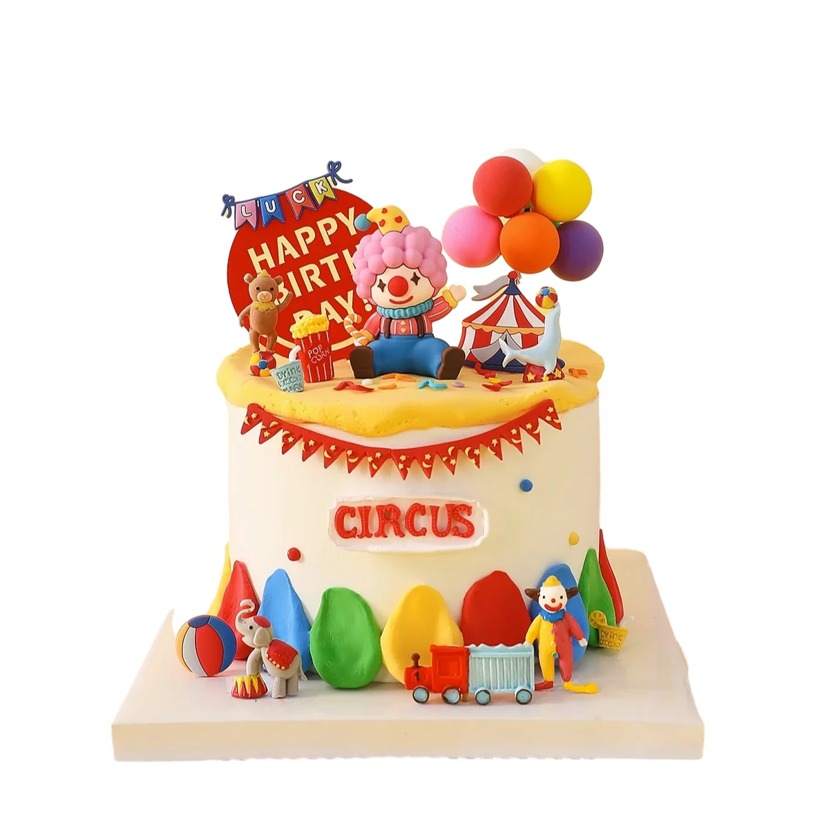 Clown Decorated Cake