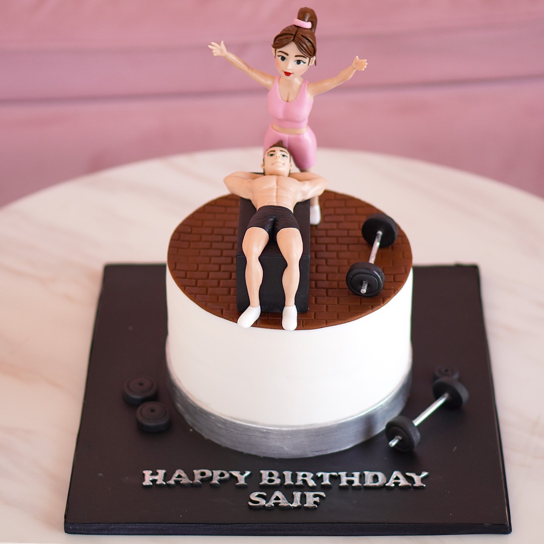 Fitness Decorated Cake