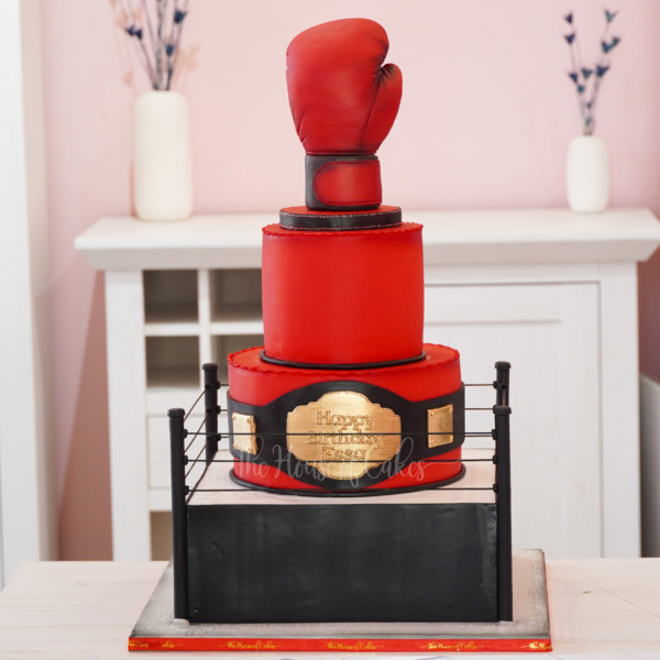 Boxing Decorated Cake