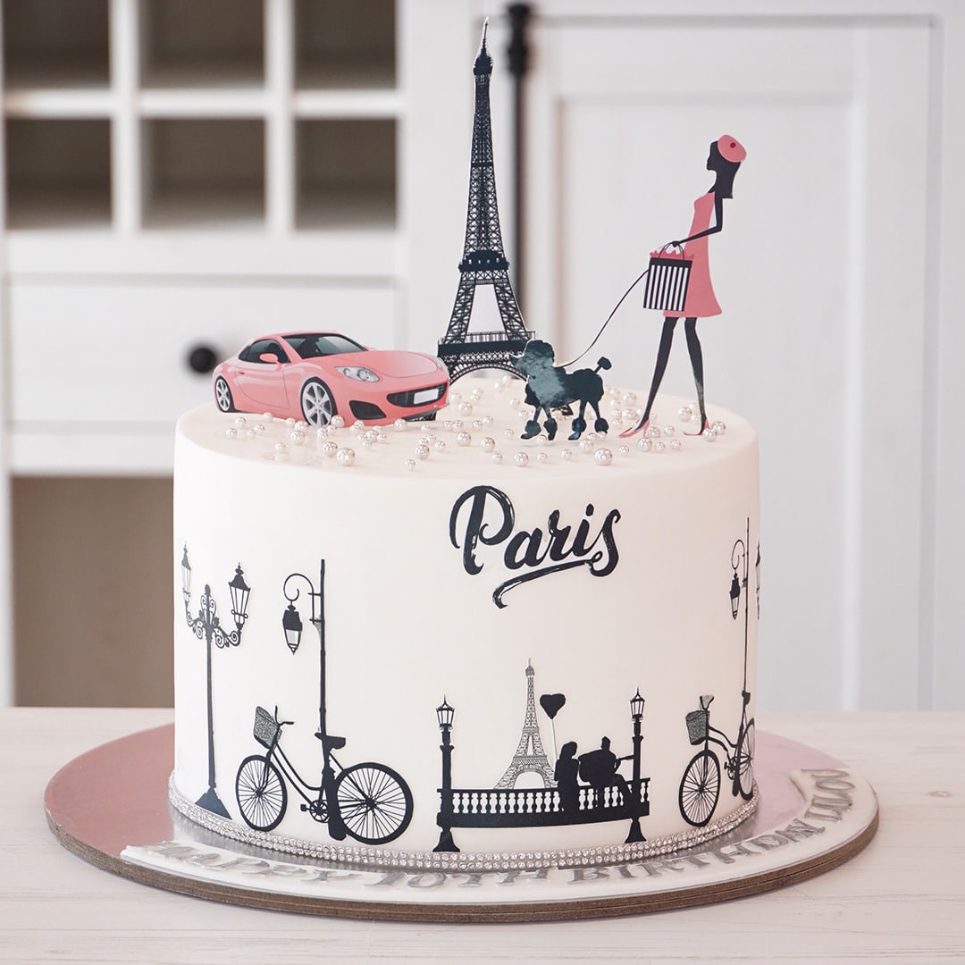 Paris decorated cake