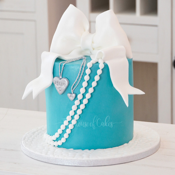 Tiffany Blue Decorated Cake