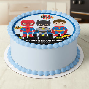 Decorated Super Heroes Cake