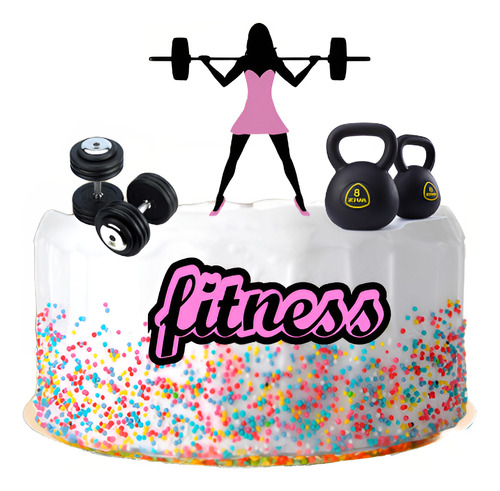 Bolo Decorado Fitness