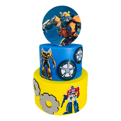 Bolo Decorado Transformers