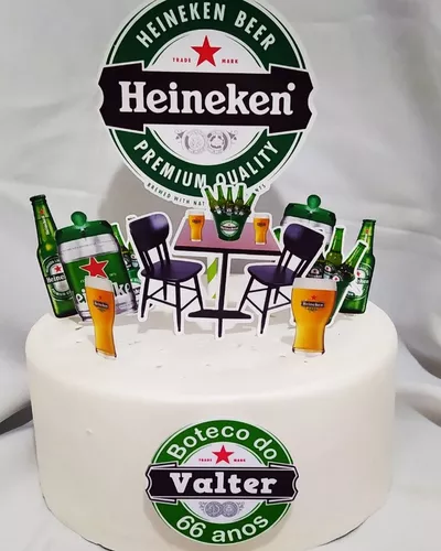 Bolo Decorado Heineken