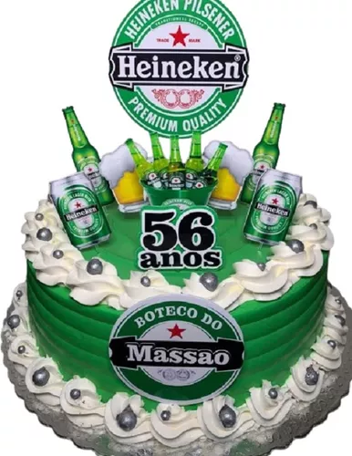 Bolo Decorado Heineken