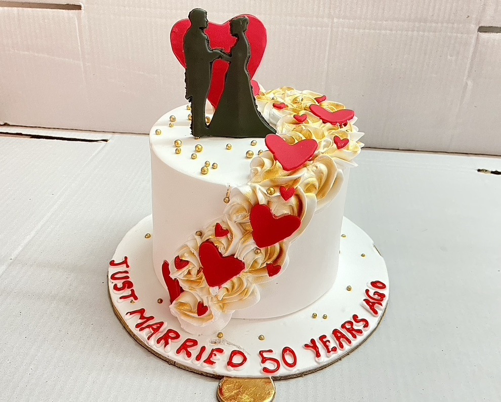 Romantic Decorated Cake