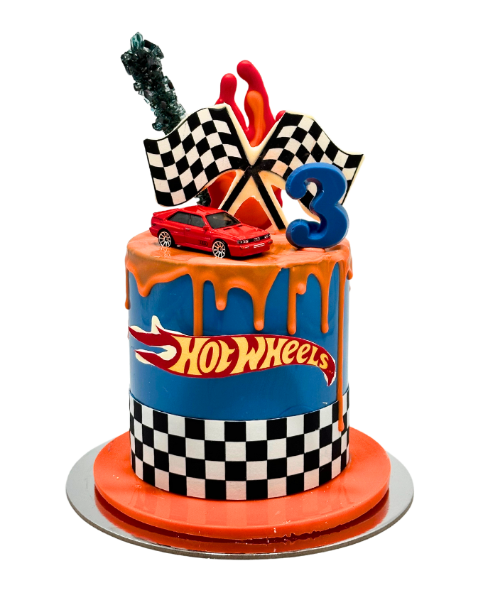 Hot Wheels Decorated Cake