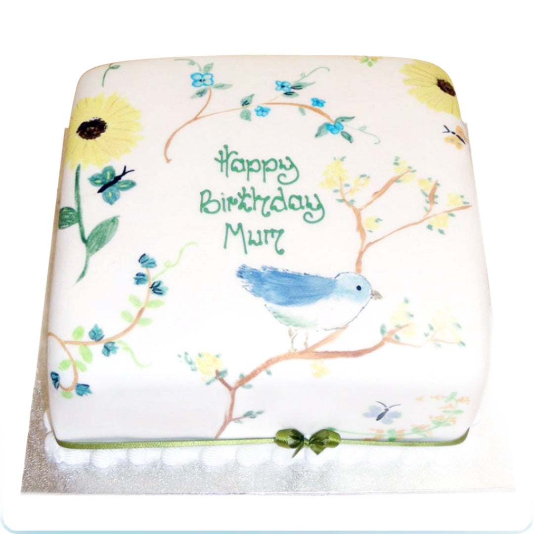 Bird Decorated Cake