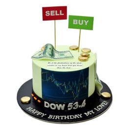 Stock Exchange Decorated Cake