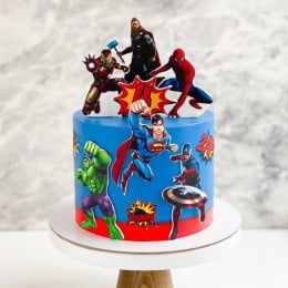 Marvel decorated cake