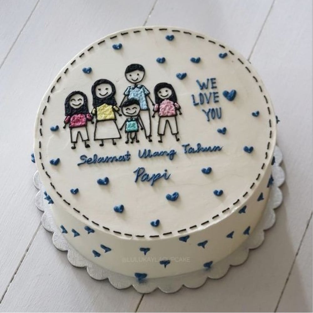 Cake Decorated Rain Of Love