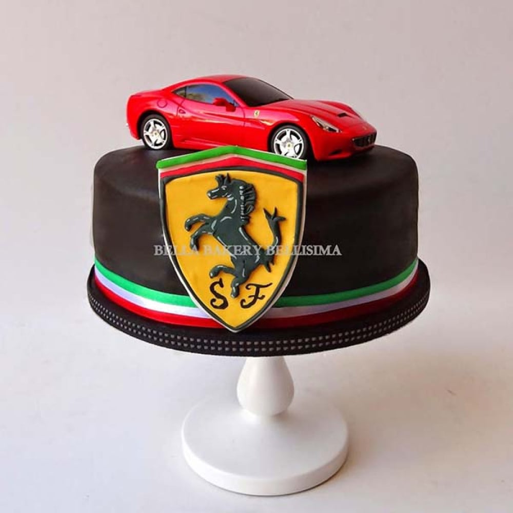 Ferrari decorated cake